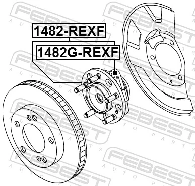 1482GREXF Febest Cubo dianteiro