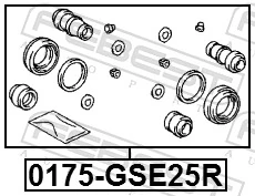 Kit de reparação de suporte do freio traseiro Lexus IS  E2