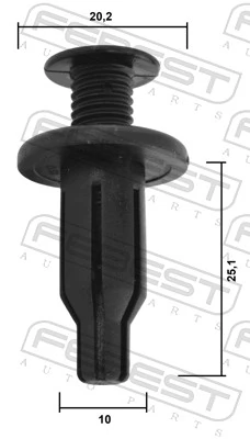 8615737000 Mitsubishi Cápsula (prendedor) de fixação do pára-choque traseiro