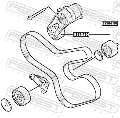 Rolo de reguladora de tensão da correia de transmissão para BMW 7  F01, F02, F03, F04