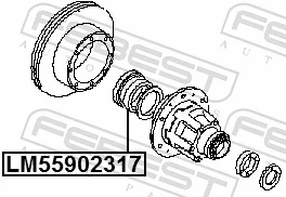 Rolamento externo de cubo traseiro para Renault Master II HD, FD