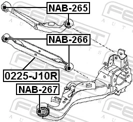 55045JD00B Nissan/Infiniti Bloco silencioso dianteiro de braço oscilante traseiro longitudinal