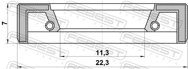 122275 Febest Vedação da haste de mudança da caixa de mudança