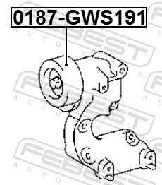 0187GWS191 Febest Reguladora de tensão da correia de transmissão
