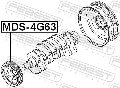 Polia de cambota para Mitsubishi Eclipse I D22A, D27A