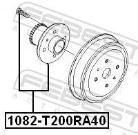 Cubo traseiro para Chevrolet Aveo II T250, T255