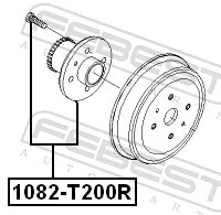 1082T200R Febest Cubo traseiro