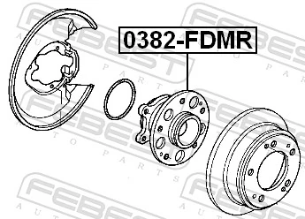 0382FDMR Febest Cubo traseiro