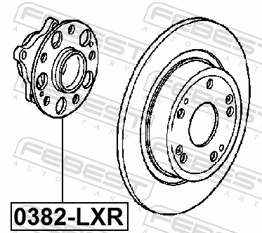 0382LXR Febest Cubo traseiro