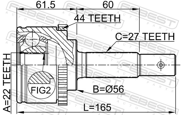 Junta homocinética externa dianteira Nissan Primera  P12