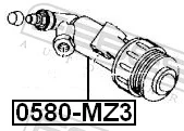 0580MZ3 Febest Cilindro de trabalho de embraiagem