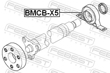 BMCBX5 Febest Rolamento suspenso da junta universal