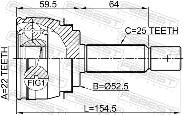 Compre Junta homocinética externa dianteira Hyundai Accent 4
