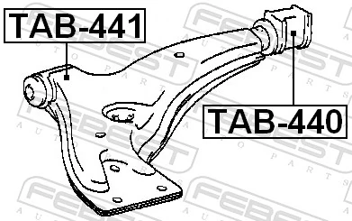  Bloco silencioso dianteiro do braço oscilante inferior Toyota TERCEL coupé (EL53) (1994 - 1999) 
