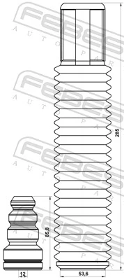  Pára-choque (grade de proteção) de amortecedor traseiro + bota de proteção Honda Accord VII sedan (CL, CM) (2003 - 2008) VII