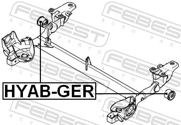 Bloco silencioso de viga traseira (de plataforma veicular) Hyundai Getz  