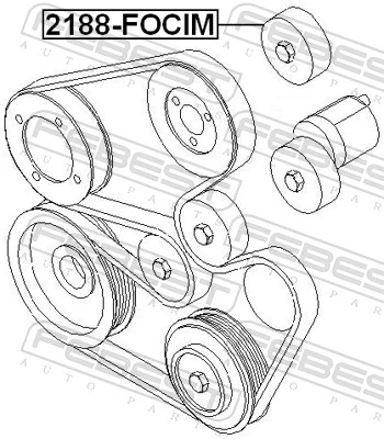 Compre Rolo parasita da correia de transmissão Ford Focus 1