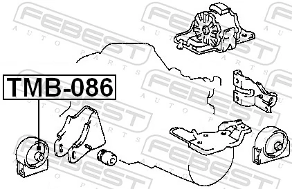 Coxim (suporte) dianteiro de motor para Toyota Camry II V2