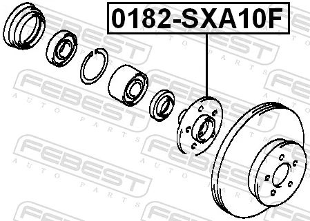 Cubo dianteiro para Toyota RAV4 I Cabrio SXA 10