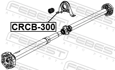 CRCB300 Febest Rolamento suspenso da junta universal