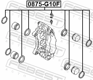 Kit de reparação de suporte do freio dianteiro Subaru Impreza I GC