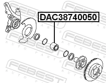  Rolamento de cubo dianteiro Nissan Sunny II sedan (N13) (1986 - 1991) II