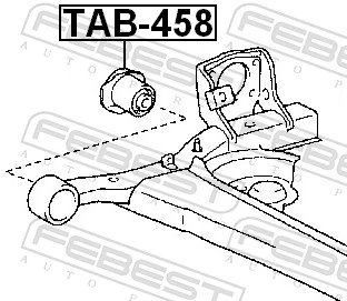  Bloco silencioso de viga traseira (de plataforma veicular) Toyota Yaris hatchback (SP90) (2005 - 2011) 