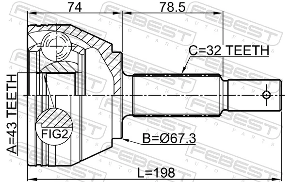 Junta homocinética externa dianteira para Nissan Patrol  Y62