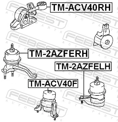 TMACV40F Febest Coxim (suporte) dianteiro de motor