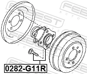 0282G11R Febest Cubo traseiro