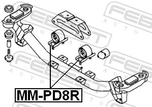 Coxim (suporte) traseiro de motor Mitsubishi MR112168 preço, a partir de 25,34 USD
