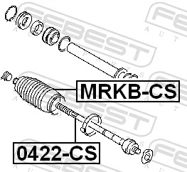 MRKBCS Febest Bota de proteção do mecanismo de direção (de cremalheira)