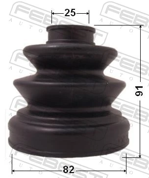 Bota de proteção interna de junta homocinética do semieixo dianteiro Mitsubishi Pajero 2 V2W, V4W