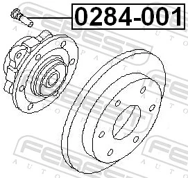 0284001 Febest Prego de roda dianteiro