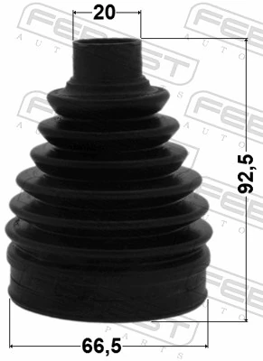0117PACA33R Febest Bota de proteção externa de junta homocinética do semieixo traseiro