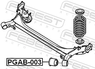  Bloco silencioso de viga traseira (de plataforma veicular) Peugeot 308 I hatchback (4A, 4C) (2007 - 2014) I