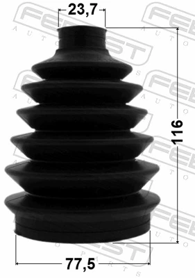 0417PCU2 Febest Bota de proteção externa de junta homocinética do semieixo dianteiro