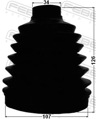 Bota de proteção externa de junta homocinética do semieixo dianteiro para Nissan Patrol  Y62