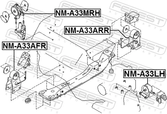 NMA33AFR Febest Coxim (suporte) dianteiro de motor