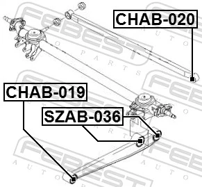931912038 Suzuki Bloco silencioso dianteiro de braço oscilante traseiro longitudinal