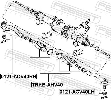 Bota de proteção do mecanismo de direção (de cremalheira) Lexus LS 460/460L USF4