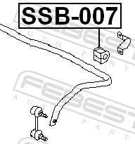 SSB007 Febest Bucha de estabilizador traseiro