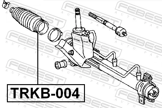 TRKB004 Febest Bota de proteção do mecanismo de direção (de cremalheira)