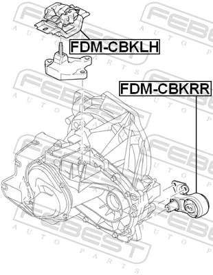 FDMCBKRR Febest Coxim (suporte) traseiro de motor