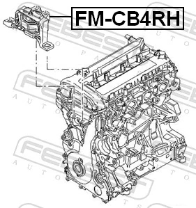 FMCB4RH Febest Coxim (suporte) direito de motor