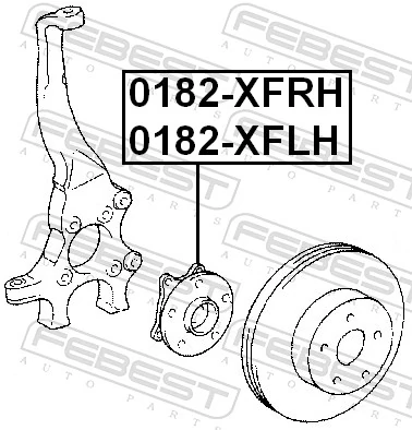 0182XFRH Febest Cubo dianteiro