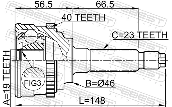 Compre Junta homocinética externa dianteira Chevrolet Spark (Matiz) 