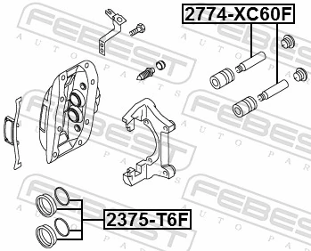 Kit de reparação de suporte do freio dianteiro Mercedes GL  X164