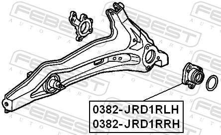 0382JRD1RRH Febest Rolamento de cubo traseiro