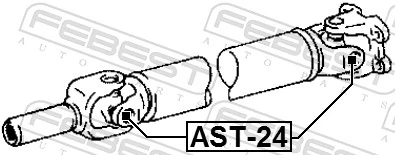AST24 Febest Cruzeta da junta universal traseira